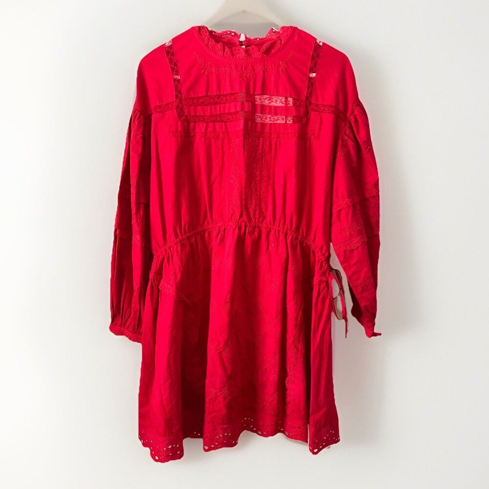 Damson Madder NWT Clancy Red Babydoll Mini Dress Sz 10